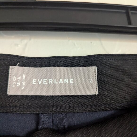 Everlane The Side Zip Work Pants Navy Blue High Rise Stretch Ankle - Picture 6 of 6